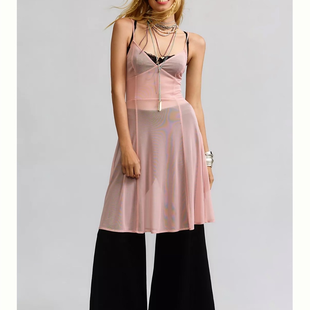 Anthropologie English Factory Sheer Mesh Tunic Dress XL